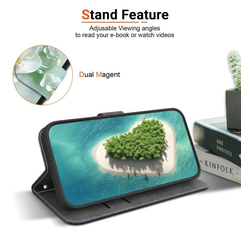 Kožený Kryt Xiaomi Redmi Note 14s Nefritový Květ