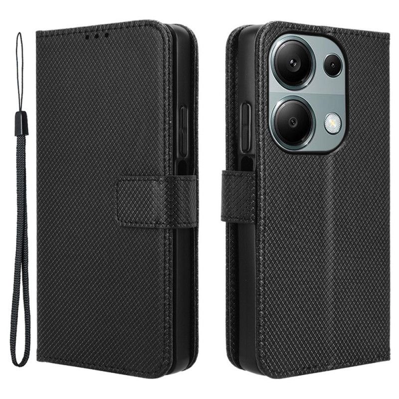 Kožený Kryt Xiaomi Redmi Note 14s Texturovaná Umělá Kůže