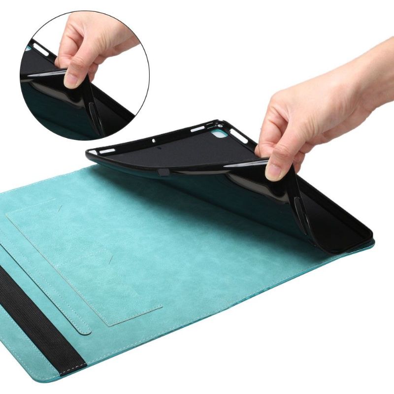 Flipové Pouzdro Na Realme Pad Kožené Pouzdro Držák Karet S Chlopní Geometrie Kostky
