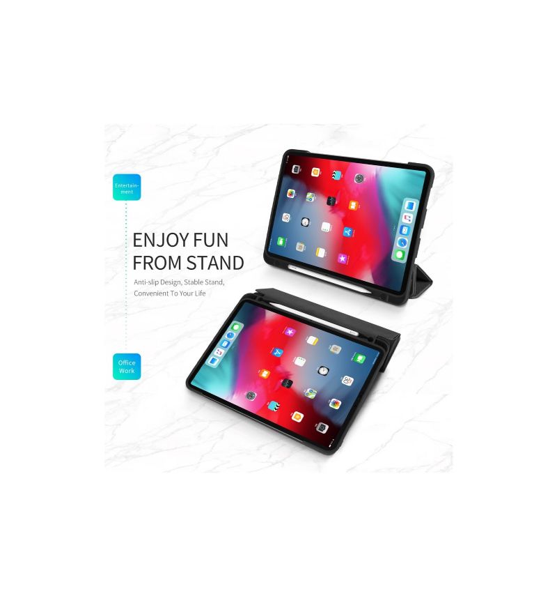 iPad Pro 11" 2018 – Pouzdro Canvas Effect Premium – Černé