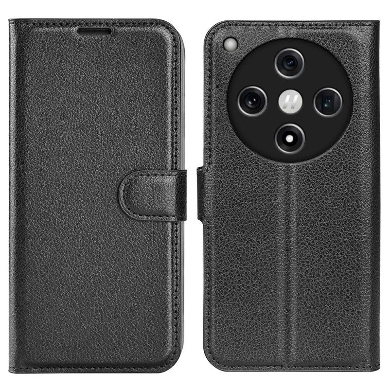 Kožený Kryt Na Oppo Find X8 Klasická Liči Kůže