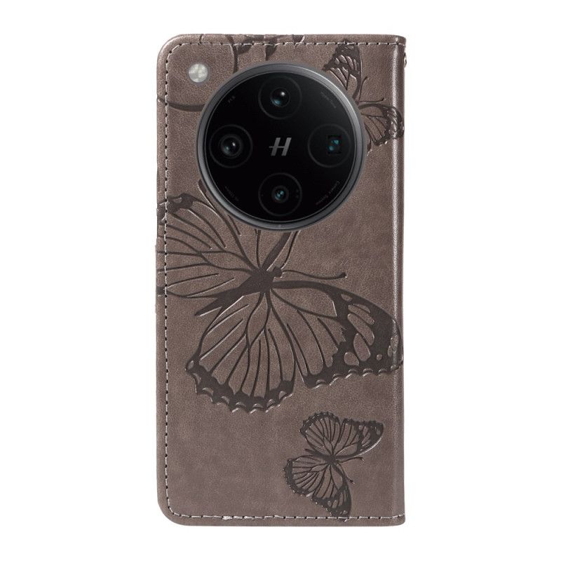 Kožený Kryt Oppo Find X8 Obří Motýli