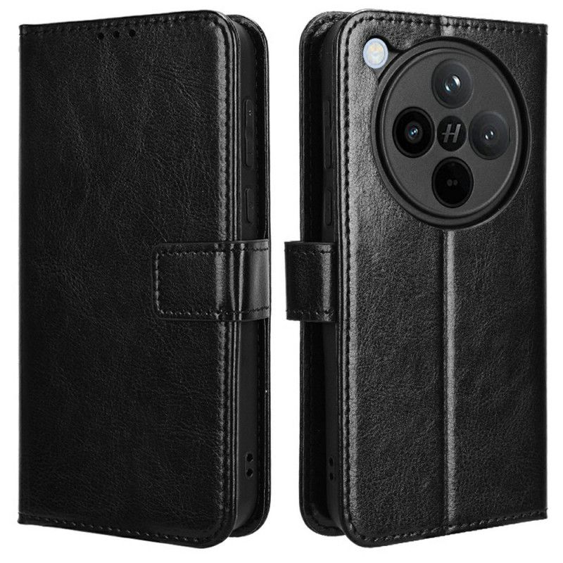 Kožený Kryt Oppo Find X8 Okázalá Umělá Kůže