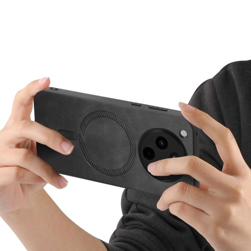 Kryt Na Oppo Find X8 Kompatibilní S Magsafe Kožený Efekt