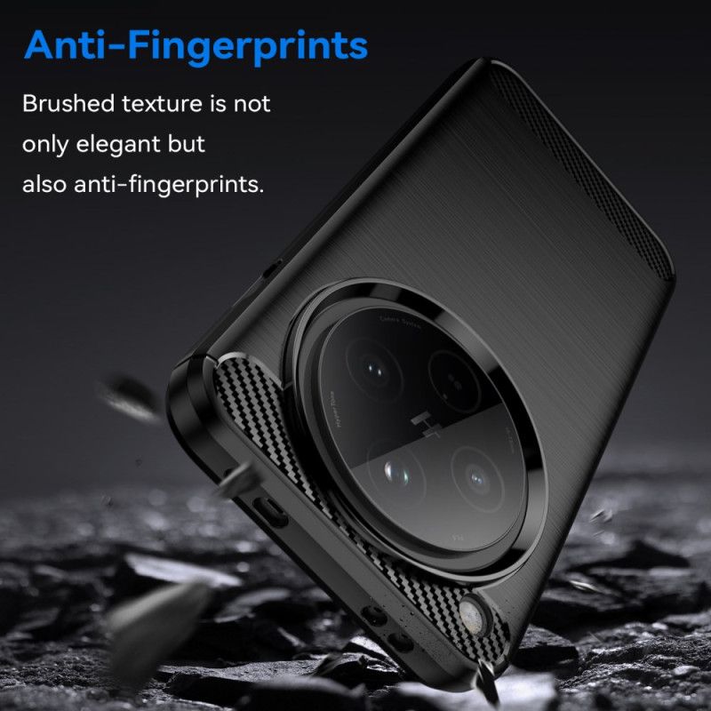 Kryt Oppo Find X8 Kartáčovaný Uhlíkový Materiál