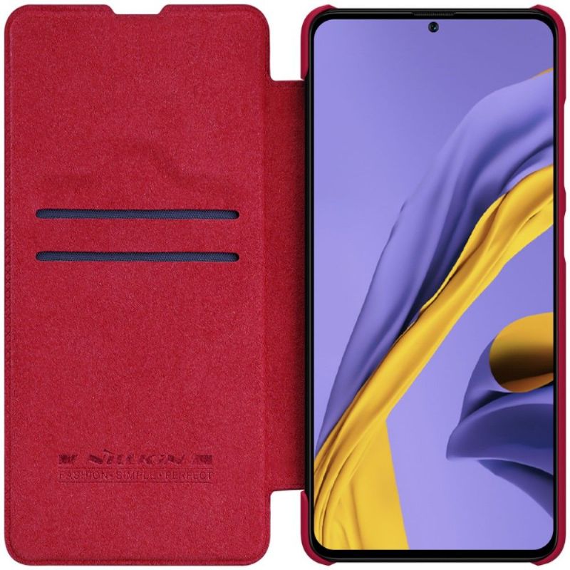 Flipové Pouzdro Na Samsung Galaxy A51 5G Kožený Efekt Řady Qin