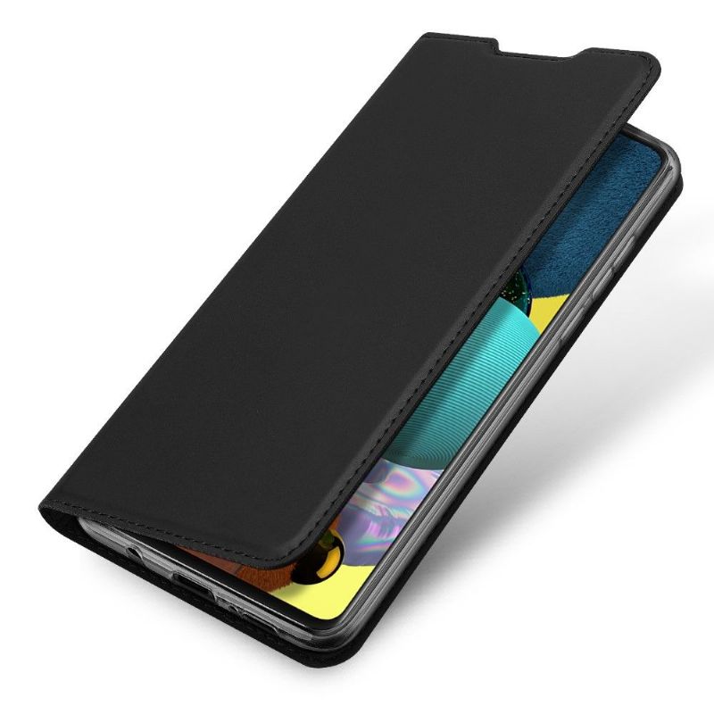Flipové Pouzdro Na Samsung Galaxy A51 5G Obchodní Saténový Efekt