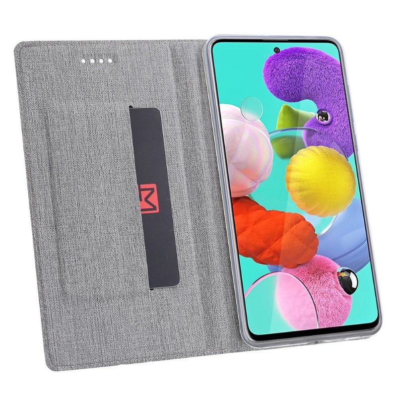 Kožené Pouzdro Na Samsung Galaxy A51 5G Funkce Podpory Rovnátek