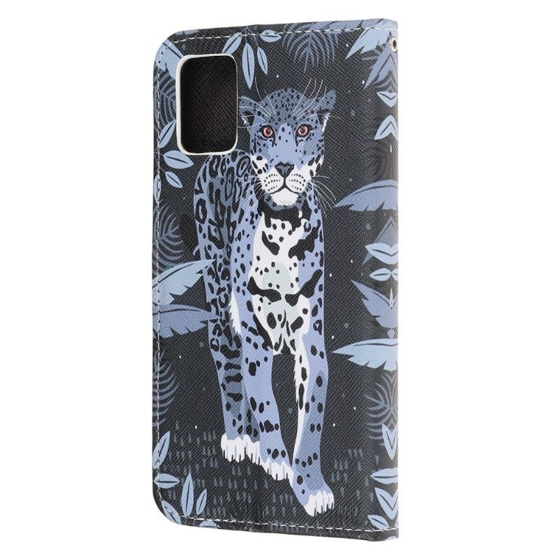 Kožené Pouzdro Na Samsung Galaxy A51 5G Leopard Džungle