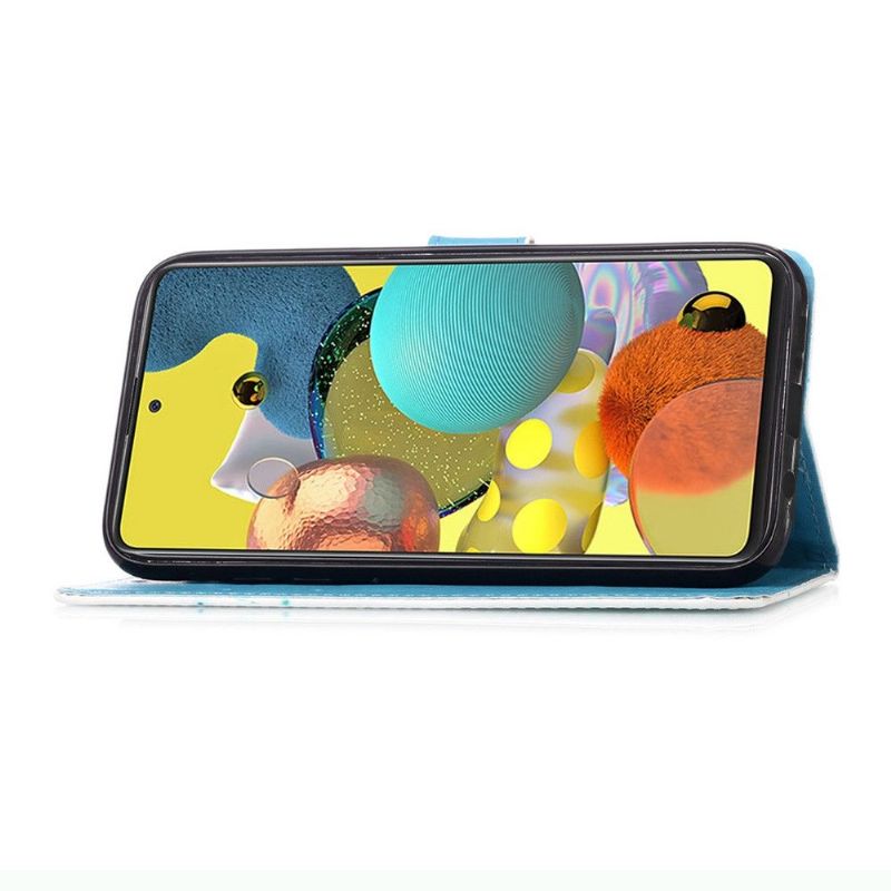 Kožené Pouzdro Na Samsung Galaxy A51 5G Panda Astronaut