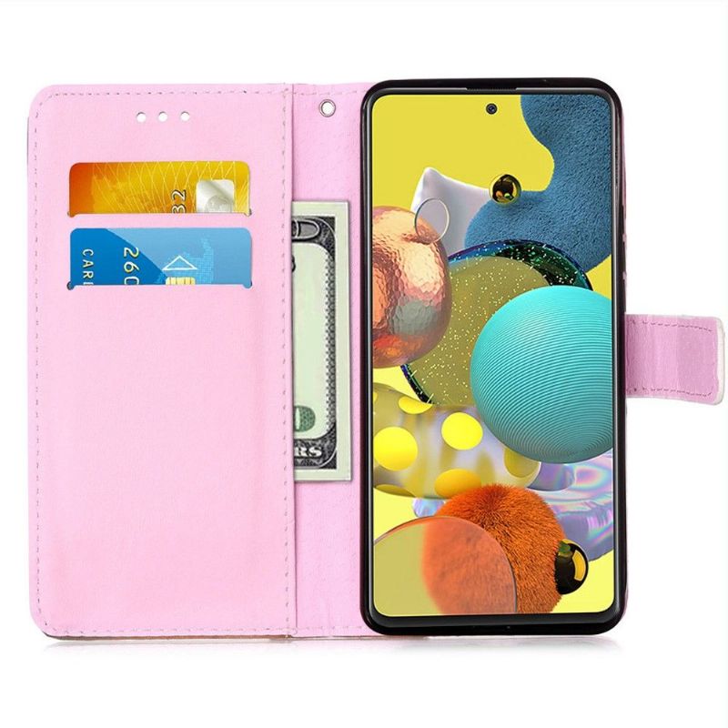 Kožené Pouzdro Na Samsung Galaxy A51 5G Snící Panda