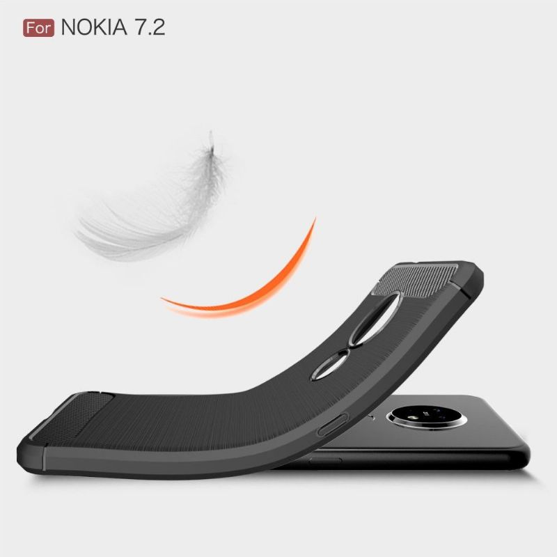 Kryt Na Nokia 7.2 Flexibilní Kartáčovaný Efekt