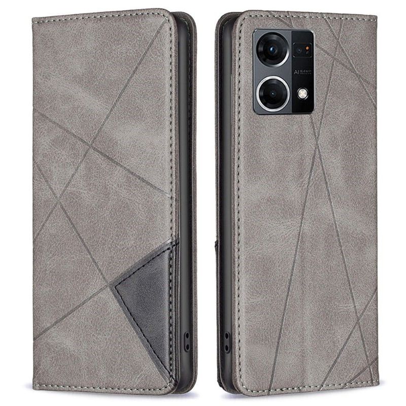 Flipové Pouzdro Na Oppo Reno 7 Kožená Řada Binfen Style-1