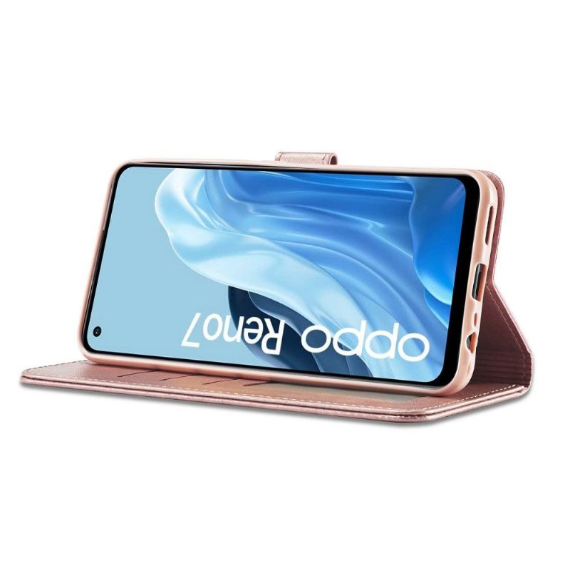 Flipové Pouzdro Na Oppo Reno 7 Kožený Efekt Lc.imeeke