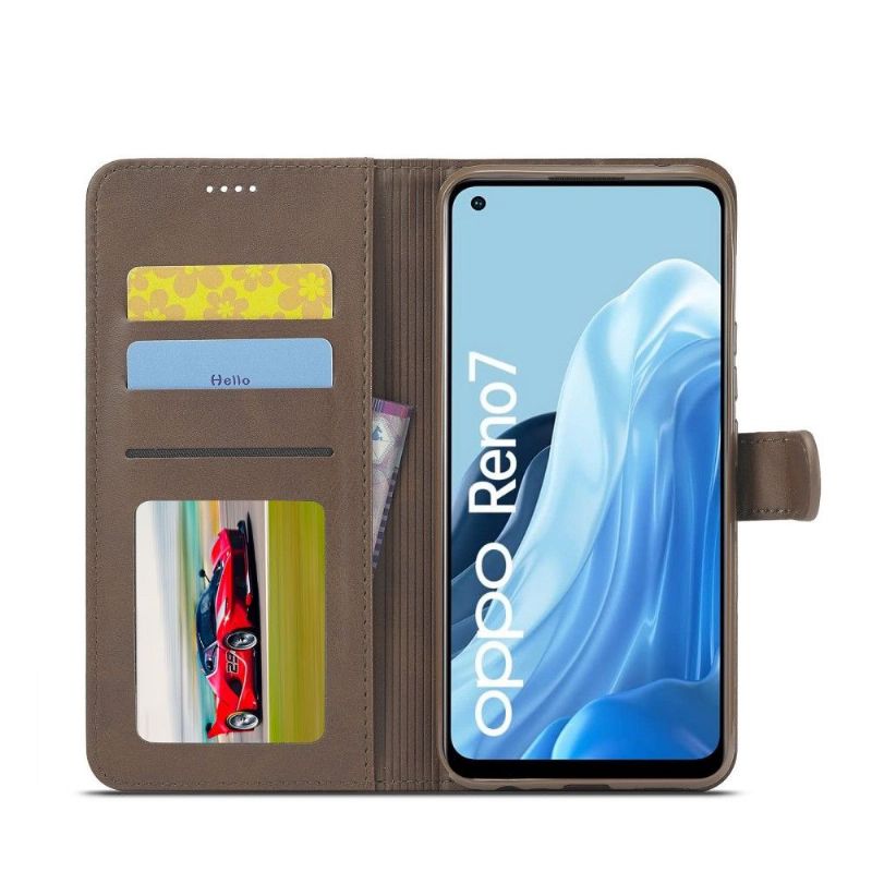 Flipové Pouzdro Na Oppo Reno 7 Kožený Efekt Lc.imeeke
