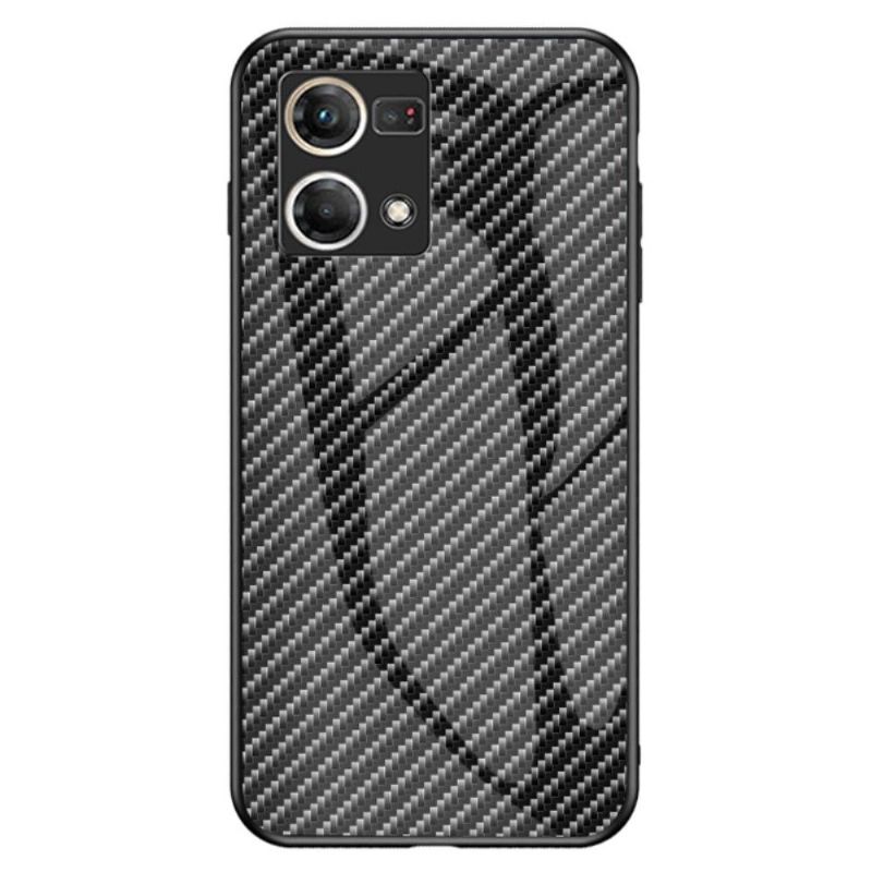 Kryty Na Mobil Na Oppo Reno 7 Tvrzené Sklo Ve Stylu Uhlíkových Vláken