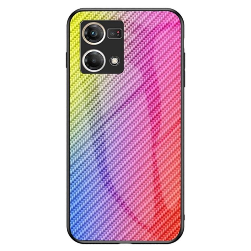 Kryty Na Mobil Na Oppo Reno 7 Tvrzené Sklo Ve Stylu Uhlíkových Vláken