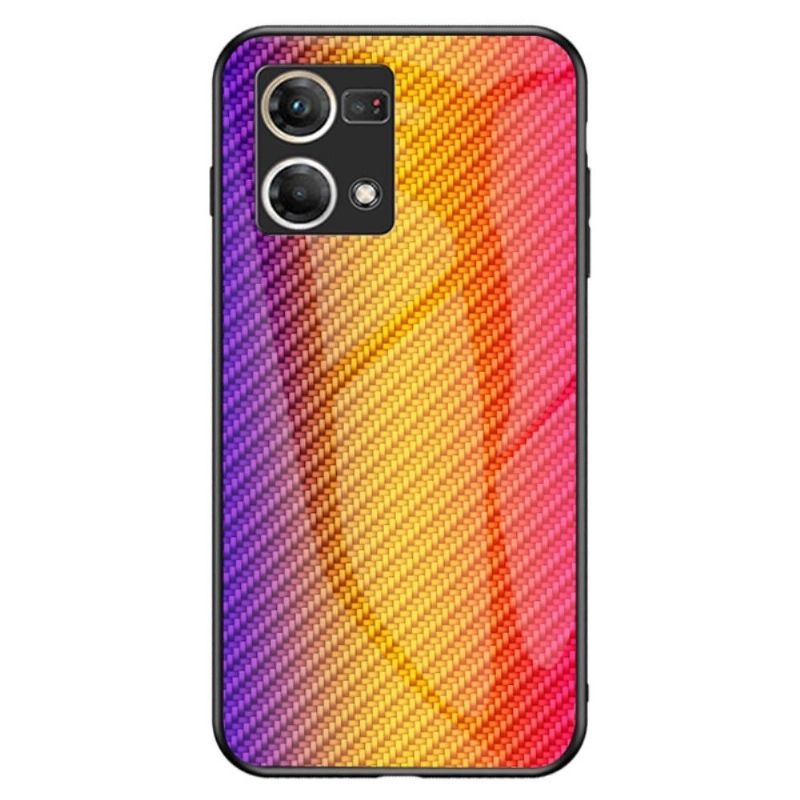 Kryty Na Mobil Na Oppo Reno 7 Tvrzené Sklo Ve Stylu Uhlíkových Vláken
