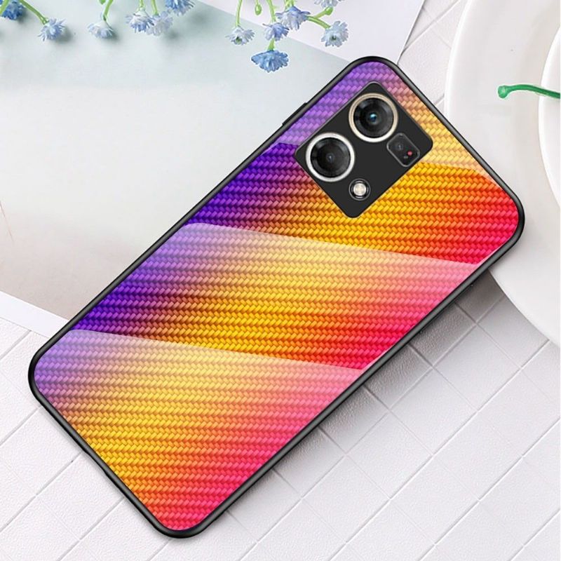 Kryty Na Mobil Na Oppo Reno 7 Tvrzené Sklo Ve Stylu Uhlíkových Vláken