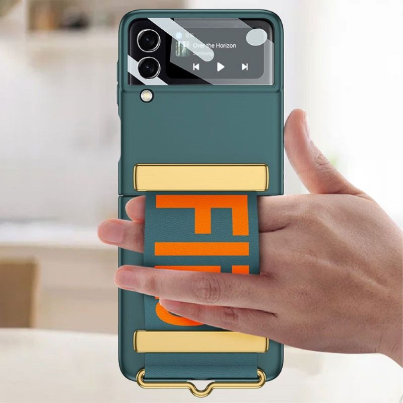 Kryt Na Samsung Galaxy Z Flip 3 5G Flipové Pouzdro Dopis S Páskem