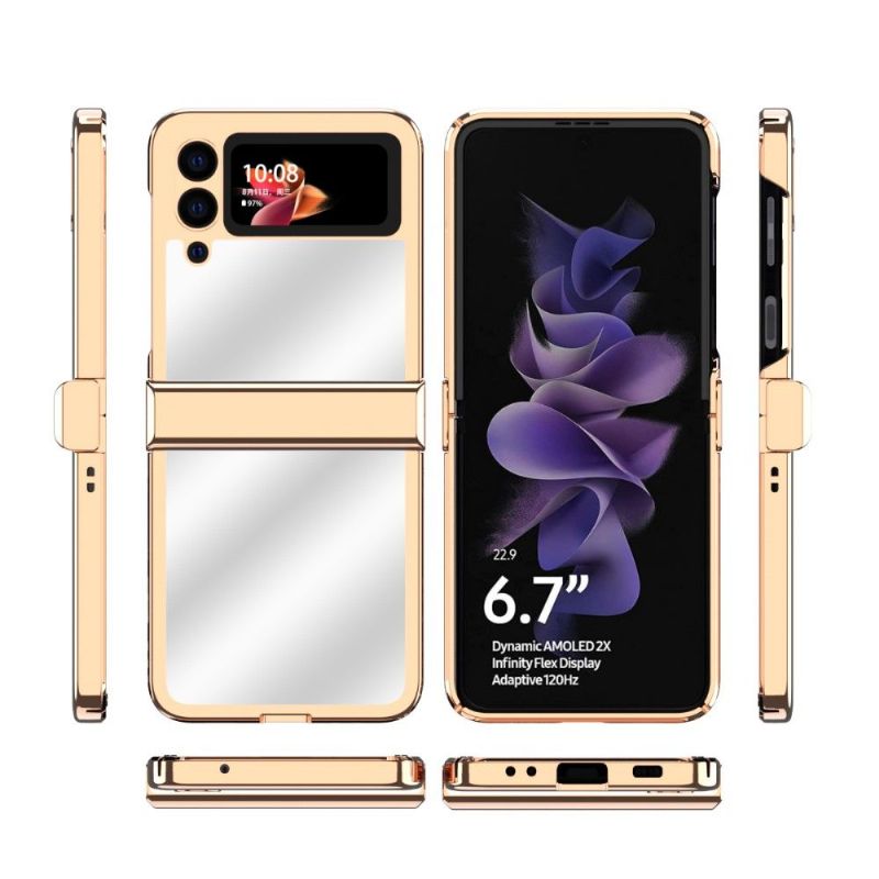 Kryt Na Samsung Galaxy Z Flip 3 5G Flipové Pouzdro Luxusní Zrcadlový Efekt