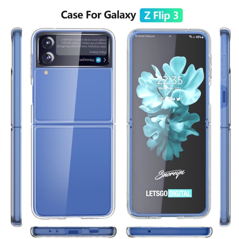 Kryt Na Samsung Galaxy Z Flip 3 5G Flipové Pouzdro Průhledné