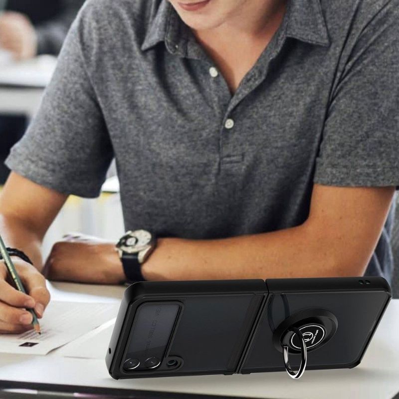 Kryt Na Samsung Galaxy Z Flip 3 5G Flipové Pouzdro Vyzvánění S Barevnými Tlačítky