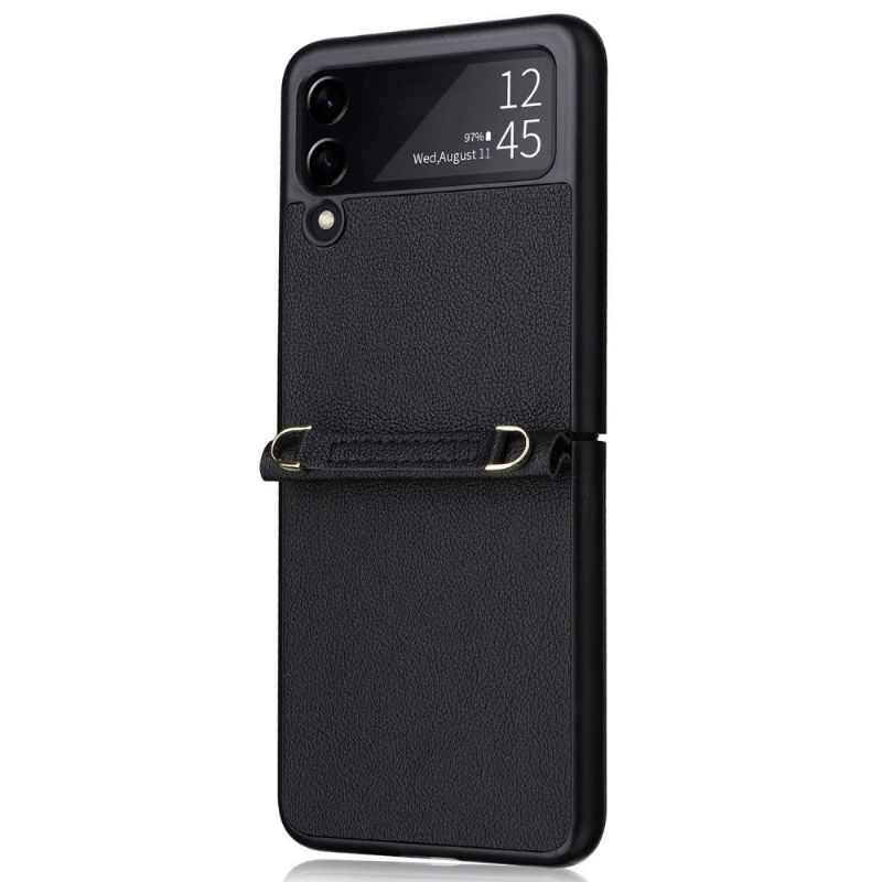 Kryt Na Samsung Galaxy Z Flip 3 5G Na Lana Flipové Pouzdro Umělá Kůže
