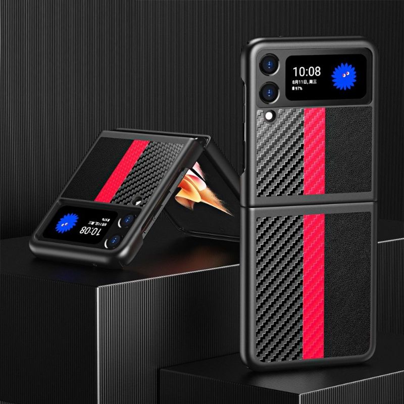 Kryt Na Samsung Galaxy Z Flip 3 5G Obchodní Uhlíkové Vlákno