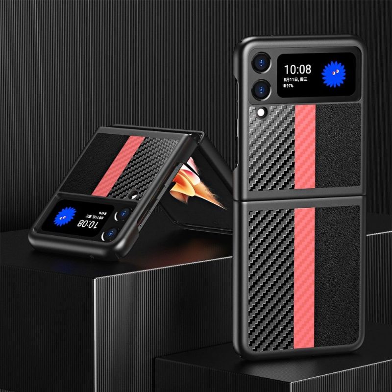 Kryt Na Samsung Galaxy Z Flip 3 5G Obchodní Uhlíkové Vlákno
