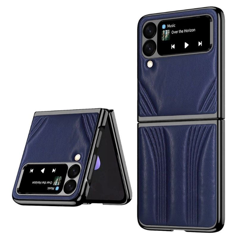 Kryty Na Mobil Na Samsung Galaxy Z Flip 3 5G Flipové Pouzdro Luxusní Vintage Kožený Efekt