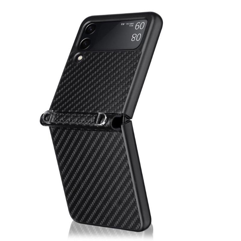 Kryty Na Mobil Na Samsung Galaxy Z Flip 3 5G Na Lana Textura Uhlíkových Vláken