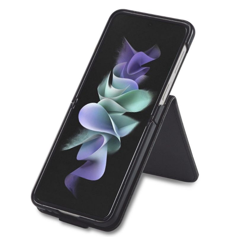 Pouzdra Na Samsung Galaxy Z Flip 3 5G Kožený Držitel Karty S Efekty