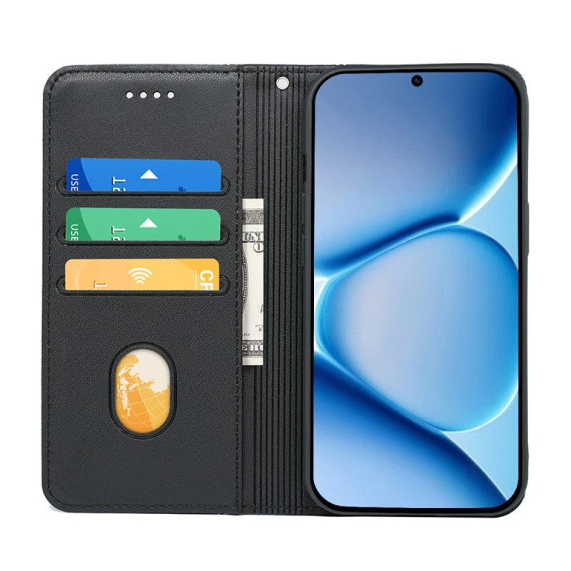 Kožené Pouzdro Folio Xiaomi Redmi Note 15 Pro Plus 5g Lemování