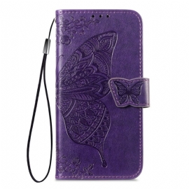 Kožený Kryt Na Xiaomi Redmi Note 15 Pro Plus 5g Grafika Motýl