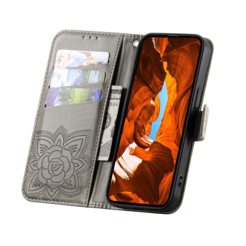 Kožený Kryt Na Xiaomi Redmi Note 15 Pro Plus 5g Grafika Motýl