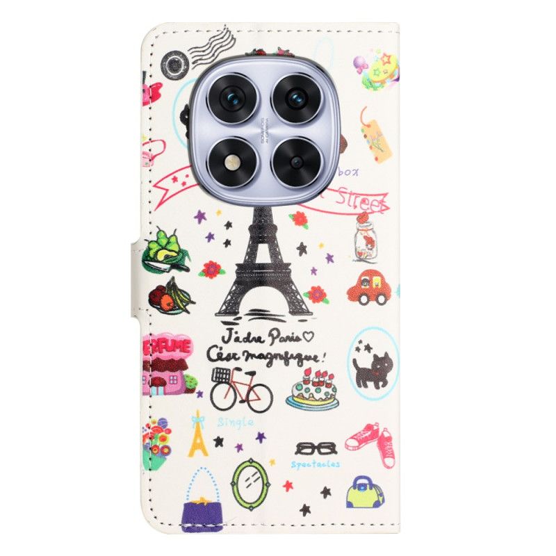 Kožený Kryt Na Xiaomi Redmi Note 15 Pro Plus 5g Miluji Paříž