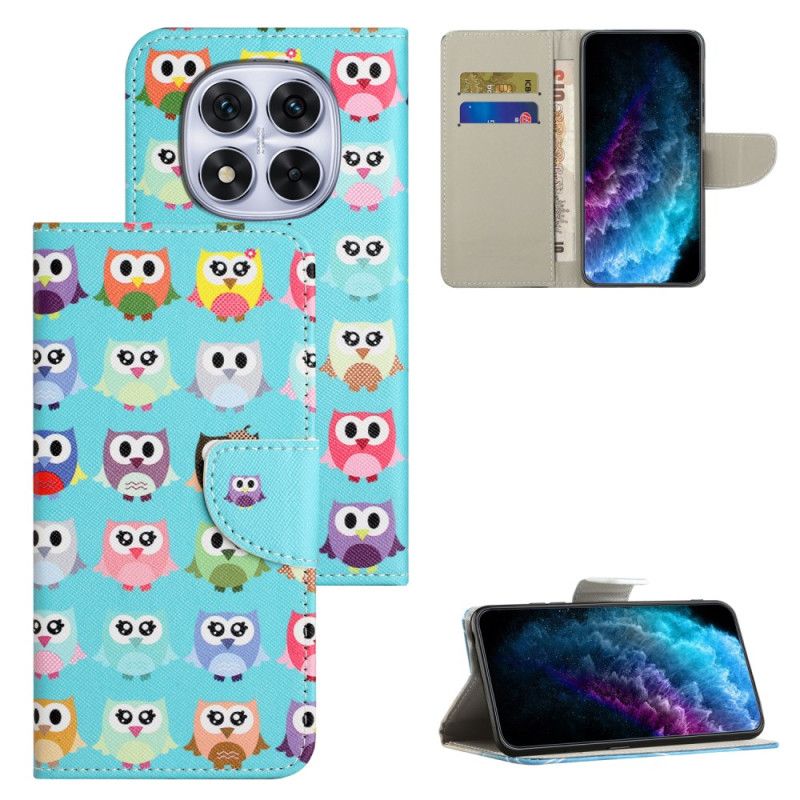 Kožený Kryt Na Xiaomi Redmi Note 15 Pro Plus 5g Sovy