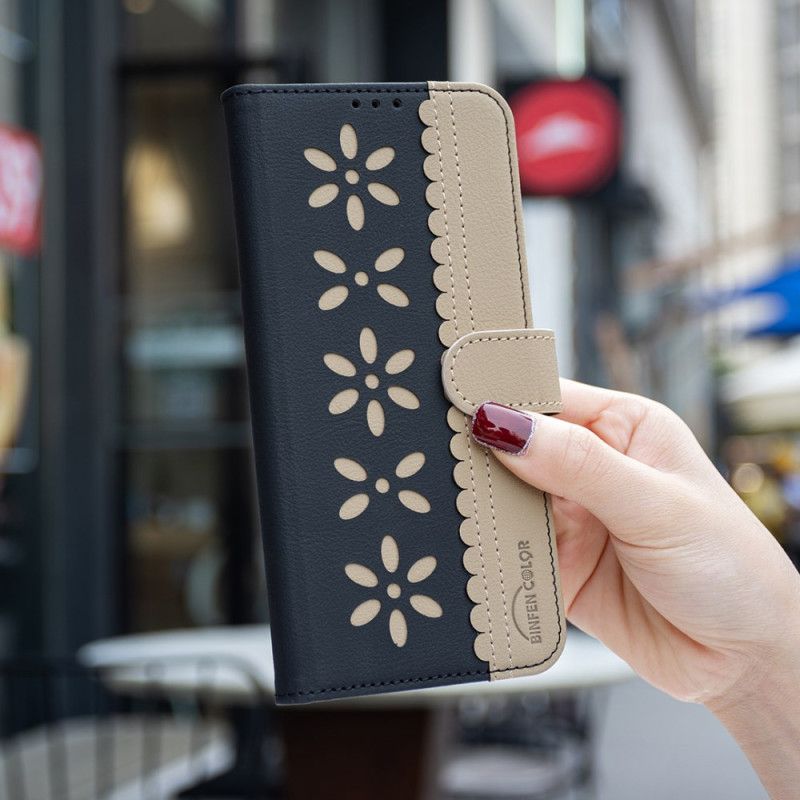 Kožený Kryt Xiaomi Redmi Note 15 Pro Plus 5g Binfen Color Květinový Vzor