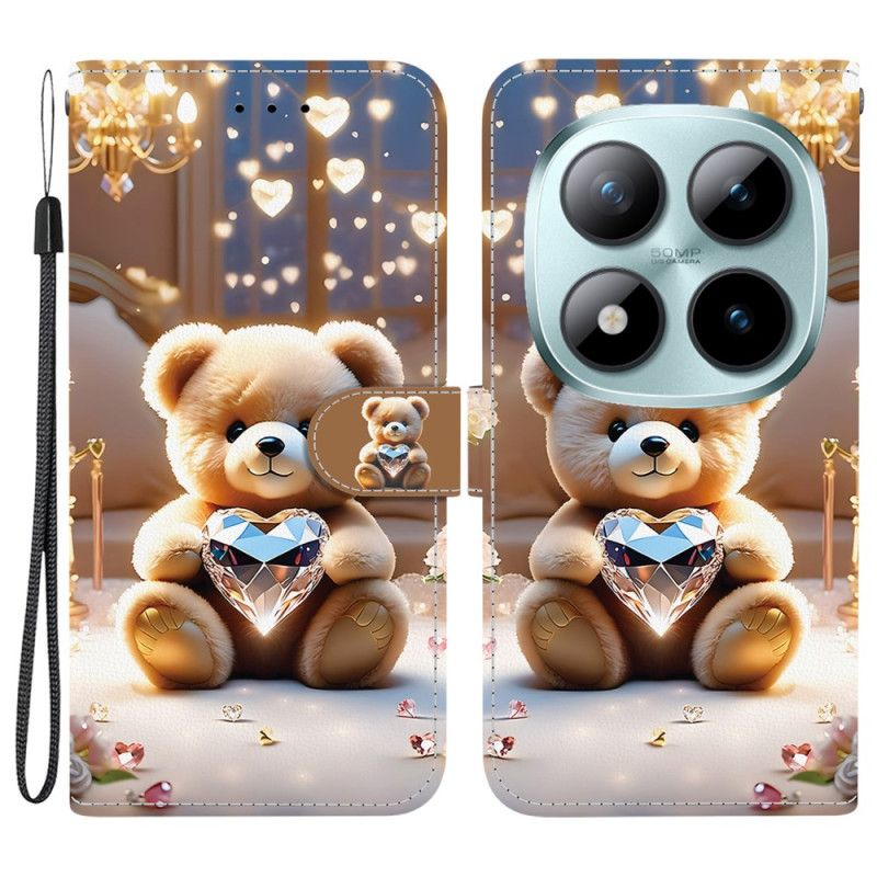 Kožený Kryt Xiaomi Redmi Note 15 Pro Plus 5g Diamantový Medvěd