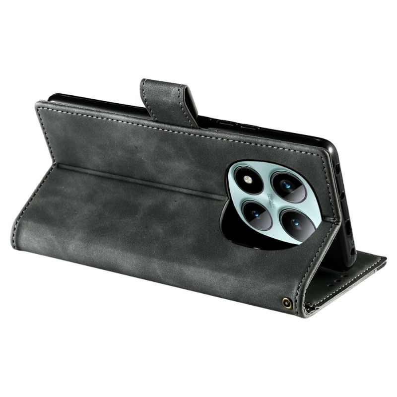 Kožený Kryt Xiaomi Redmi Note 15 Pro Plus 5g Dvoubarevná Peněženka S Retro Páskem