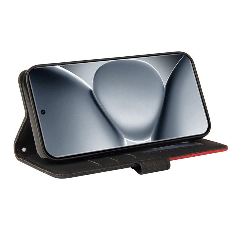 Kožený Kryt Xiaomi Redmi Note 15 Pro Plus 5g Dvoubarevný Vlnitý