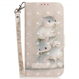 Kožený Kryt Xiaomi Redmi Note 15 Pro Plus 5g Hromada Křečci S Popruhem