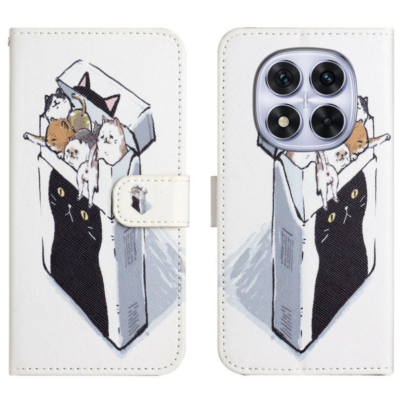 Kožený Kryt Xiaomi Redmi Note 15 Pro Plus 5g Kočky V Krabici