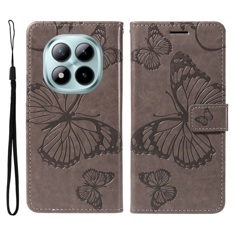 Kožený Kryt Xiaomi Redmi Note 15 Pro Plus 5g Obří Motýli