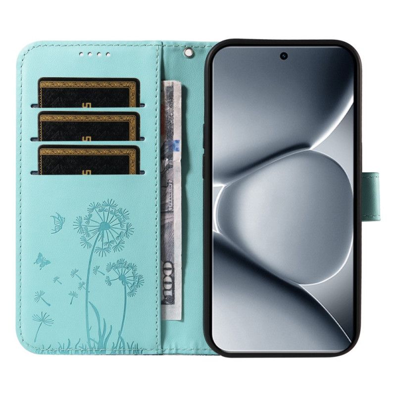 Kožený Kryt Xiaomi Redmi Note 15 Pro Plus 5g Pampeliškový Vzor A Popruh