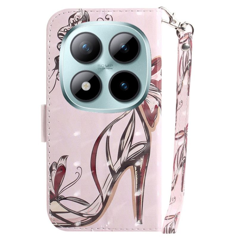 Kožený Kryt Xiaomi Redmi Note 15 Pro Plus 5g Pásikový Podpatek