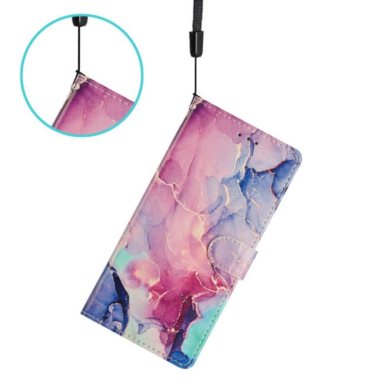 Kožený Kryt Xiaomi Redmi Note 15 Pro Plus 5g Růžový A Zelený Mramor