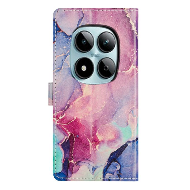 Kožený Kryt Xiaomi Redmi Note 15 Pro Plus 5g Růžový A Zelený Mramor