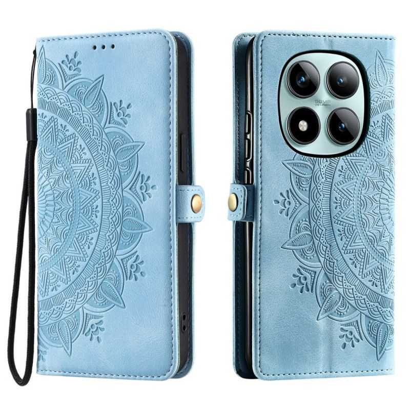 Kožený Kryt Xiaomi Redmi Note 15 Pro Plus 5g Semišový Efekt Mandaly